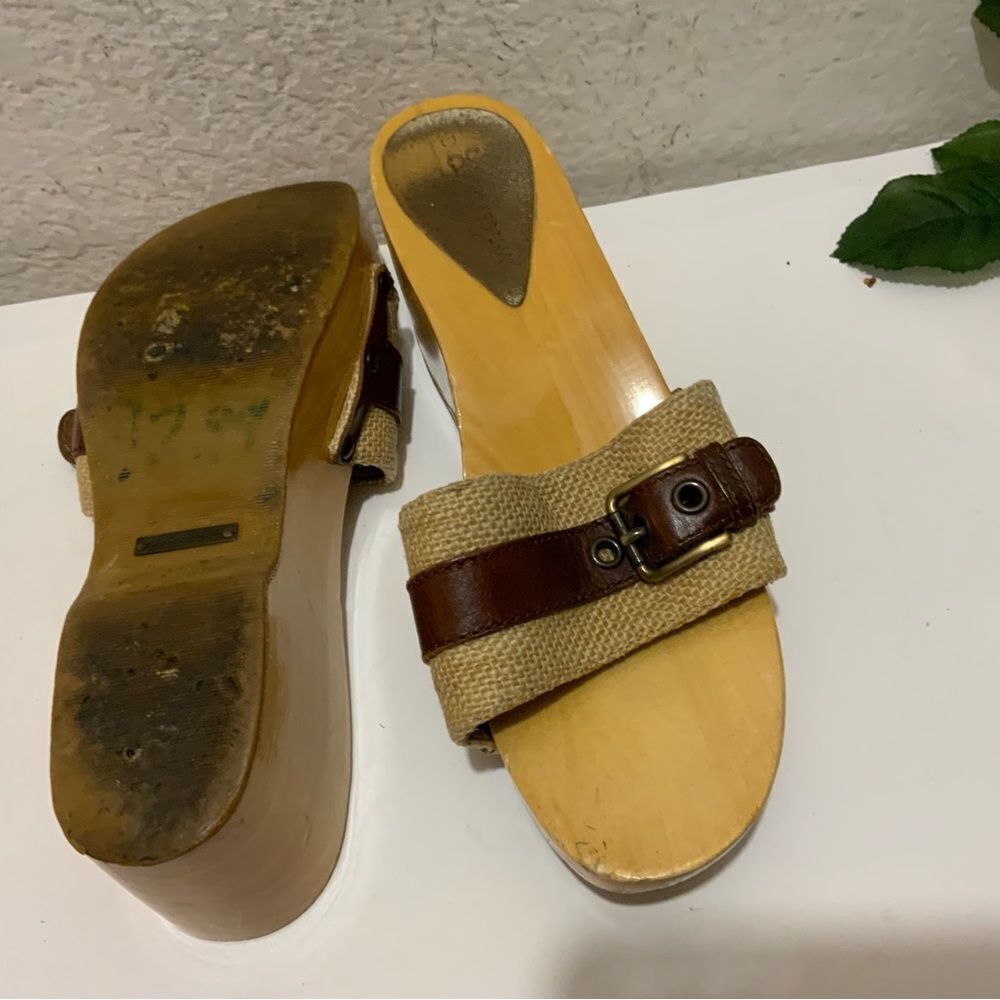 Vintage Dolce & Gabbana wood platform sandals 38 - Picture 9 of 10